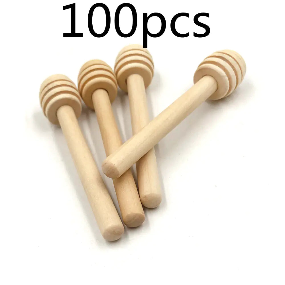 Solid Wood Honey Dipper Stick